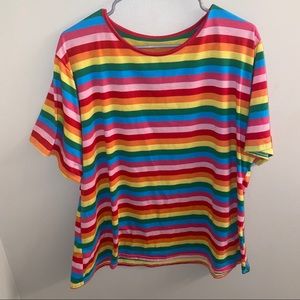 Rainbow Striped Tee